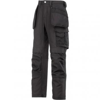 Pantalón de trabajo Snickers 3214-0404 negro con bolsillos holster, talla 156