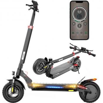 Scooter Eléctrico Plegable iScooter iX3, Neumáticos Todoterreno Sin Cámara de 10', Motor de 800W, Batería de 10Ah, Velocidad Máxima de 40