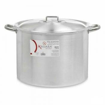 Olla con Tapa Ø 36 cm Plateado Aluminio (2 Unidades)