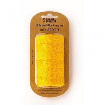 Bobina de hilo de yute amarillo - Diámetro 2 mm x 100 m