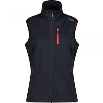 CMP Women's Softshell Vest with Fixed Hood - Anthracite - Size 42