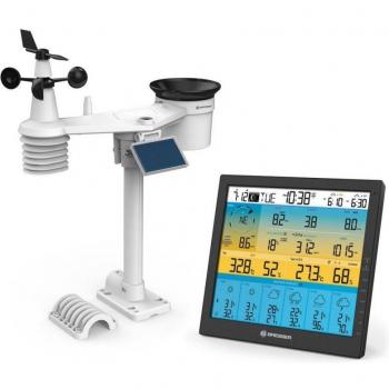 BRESSER 4CAST PRO SF Estación Meteorológica Wi-Fi 7 en 1 con Sensor Solar