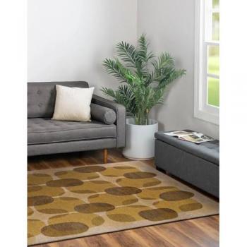 Alfombra moderna de tejido plano marrón 170x240 cm - Colección Café Montain Trail - Naranja 170x240cm