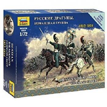 Zvezda Models Russian Dragoon Command Group - Napoleonic Wars Model Kit (1/72 Scale
