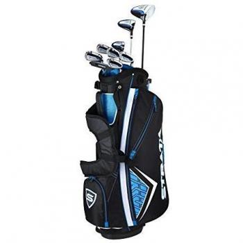 STRATA - Paquete completo de palos de golf para hombre, Mano izquierda, Azul, Conjunto regular de 12 piezas