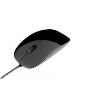 Tacens Anima AM2 Ratón Óptico con Cable, 1200 DPI, Diseño Ambidiestro, Cable Retráctil, USB 2.0, Color Negro