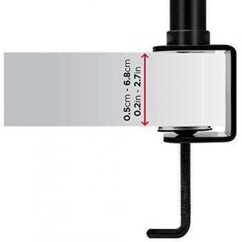 Duronic DM252 BK Soporte para 2 monitores de 13 a 27 Pulgadas con Doble Brazo 8Kg máx -Altura Ajustable, Giratorio, inclinable - Soporte para 2 Pantallas Compatible con TV LED LCD