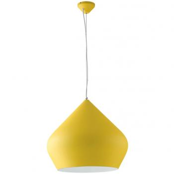 Lámpara colgante Tholos Domo Amarillo/Blanco E27 45-201 cm