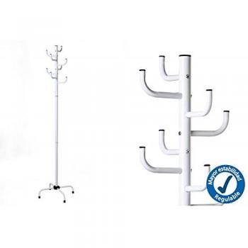 Unimasa M230538 - Perchero 8 Brazos Tubo Blanco