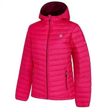 Dare 2b Nominate - Chaqueta Deportiva para Mujer con Aislamiento de Lana de Alpaca y Forro de absorción rápida con Capucha, Mujer, Color Cyber Pink, tamaño 12