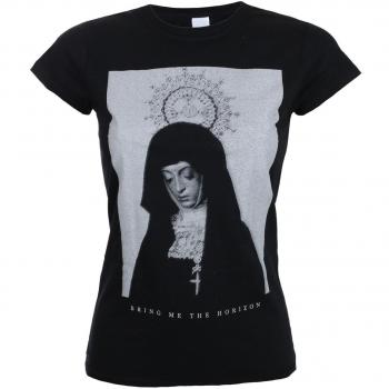 Bring Me The Horizon Women's Metallic Nun T-Shirt - ROCK OFF M
