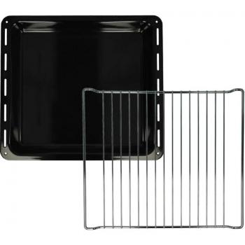 Set de 2 piezas (1x bandeja de horno, 1x rejilla) compatible con hornos Zanussi ZO21301, ZO21601, ZO236, ZO20301, ZO20301U -