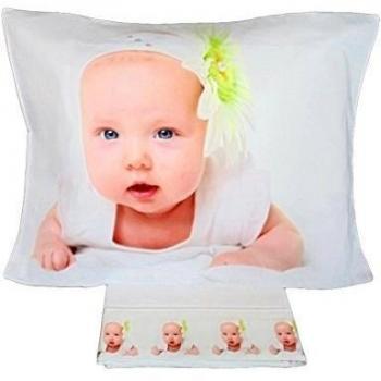 Juego de cama para bebé de color blanco FLOWER ART EB 3089