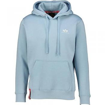 Alpha Industries Basic Small Logo Hoodie for Men - Grey, Size 2XL