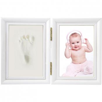 Marco de Imagen - Newlemo Marcos Fotos de Huellas Bebé - Portafotos con Molde - Decoración de Pared para Huellas de Bebé