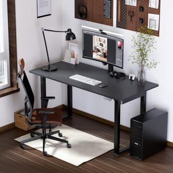 Escritorio Kirkkonummi Regulable en Altura 180x80cm Aglomerado Negro Pro.tec