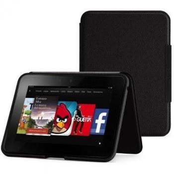 Funda de cuero con soporte para Amazon Kindle Fire HD 7, color negro ónix