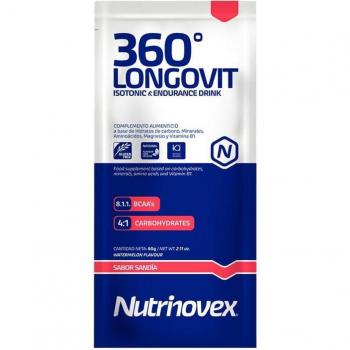 Nutrinovex Longovit 360 Sabor Sandía - Bebida Energética y Recuperante de Nutrición Deportiva, Monodosis 60g