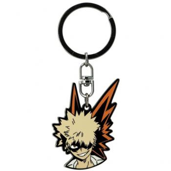 Llavero My Hero Academia - Bakugo, llavero de metal con diseño del personaje Bakugo, tamaño compacto, ideal para coleccionistas y fanáticos de la serie, incluye anilla para llaves