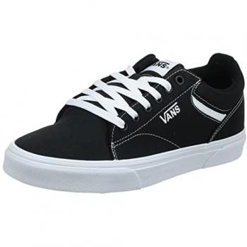 Vans Seldan Canvas Sneakers - Black/White - Men's Size 11 UK