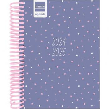 Agenda Escolar Finocam Diva 2024-2025 Stars con Vista Diaria y Tamaño Compacto
