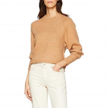 SELECTED FEMME Slfena LS Knit O-Neck B, suéter para Mujer, Beige