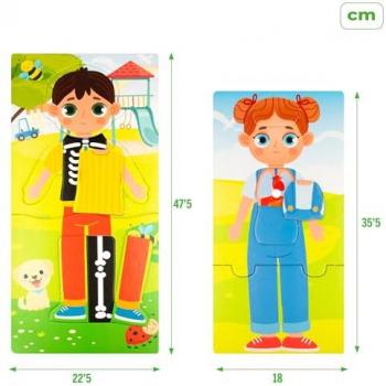 Juego Montessori Lisciani infantil para aprender partes del cuerpo humano y encajar piezas Baby Doctor, educativo, diseñado para niños, fomenta el aprendizaje sobre el cuerpo humano y habilidades motoras finas