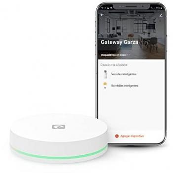 Garza - Gateway Zigbee 3.0 con Control Remoto, Smart Hub para control de Dispositivos Inteligentes Zigbee, Gateway Blanco, Control por app, Compatible con Alexa y Google