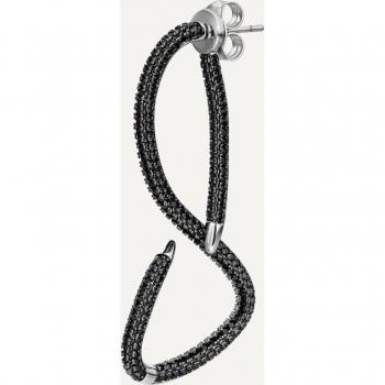 Piercing Les Lacets - Ear Candy elaborado en Plata de Ley 925 con baño de rodio y rutenio, cierre de plata rodiado
