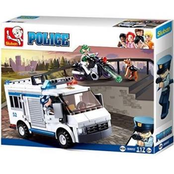 Sluban Sluban-M38-B0652 Construcción Policía 117piezas 29x24cm, Multicolor