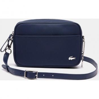 Bandolera mediana de lona revestida Lacoste NF4366DB Marine