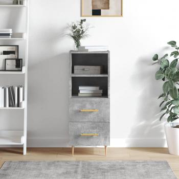 Aparador de hormigón gris 34,5x34x90 cm madera multicapa Vidaxl