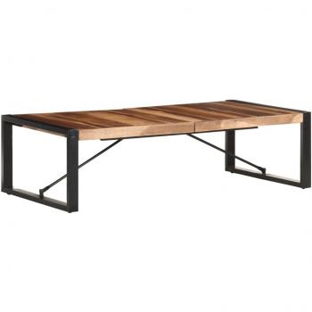 Solid Wood Coffee Table 55.1x27.6x15.7 with Rosewood Finish
