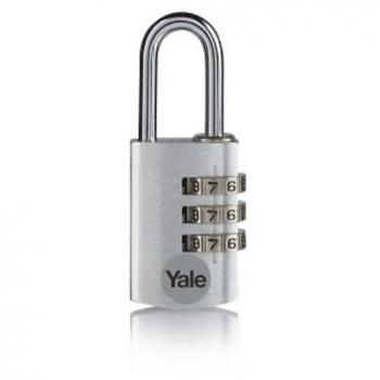 Candado de Seguridad de Combinación de Aluminio 40 mm Plata Yale YE3CB/38/131/S