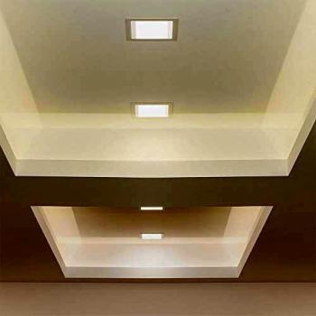 Panel LED Slim Cuadrado 84x84x12 mm Cálida 3W»25W 210 Lumen