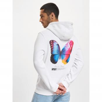 Mister Tee Men's White Become the Change Butterfly 2.0 Hoodie