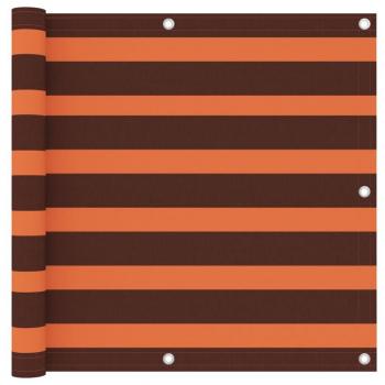 Toldo para balcón tela Oxford naranja y marrón 90x600 cm