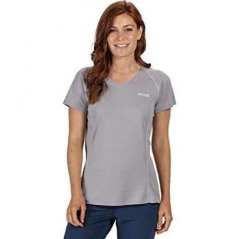 Regatta Devote - Camiseta De Deporte con Cuello De Pico Y Tejido Ligero De Secado Rápido T-Shirts/Polos/Vests, Mujer, Dapple, 10