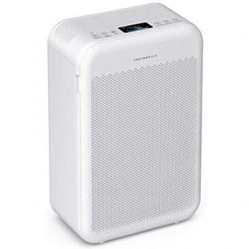 Taotronics air purifier for home air cleaner with h13 true hepa filter cadr 420 mh 3 speeds low working noise as 32db sleep mode air quality indicator filter smoke pollen pets dander