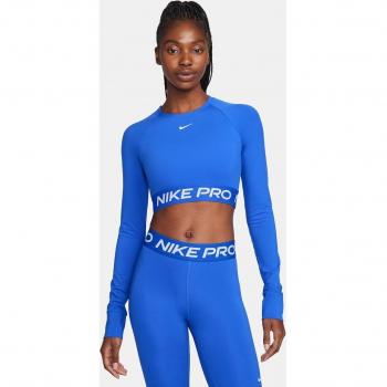 Nike Pro Dri-Fit 365 Crop Camiseta De Manga Larga Mujeres - Azul
