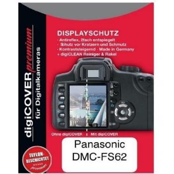 DigiCover - Protector premium de pantalla LCD para Panasonic DMC-FS62