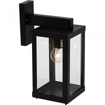Aplique de Pared Exterior Brilliant Gaia Negro Metal 60 W E27