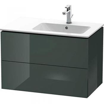 Mueble bajo lavabo Duravit L-Cube 82x48,1cm, 2 cajones, para lavabo derecho, color gris dolomita brillo