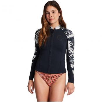 Billabong - Chaquetilla de neopreno de mujer 1mm Peeky Billabong, Camiseta De Manga Larga Con Cremallera Completa Peeky 1 Mm