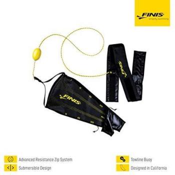 Finis Drag + Fly Paracaídas de natación, Unisex, Negro, Talla Única