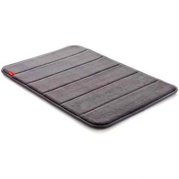 TATAY Alfombra de Baño Nuvola, 100% Microfibra, Antideslizante, Absorvente, Secado Rápido, Suave, Efecto Memoria, Apto Lavadora, Gris, Medidas 40 x 60 cm
