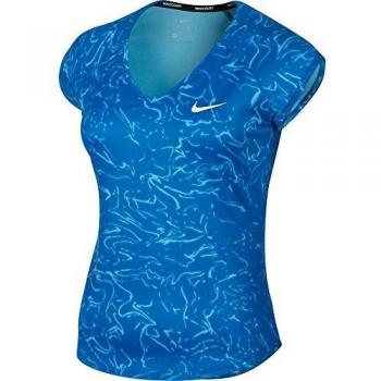 nike W Nkct Pure SS PR Camiseta de Manga Corta, Mujer, Azul /