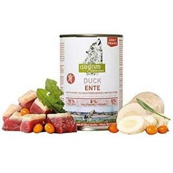 ISEGRIM Lata Perro Adulto Pato + Chirivia, Bayas de Espino Amarillo y Hierbas Silvestres, 400 g, Perro