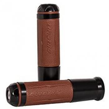 Puños de Moto Circuit Silverstone - Agarre en Negro y Marrón, modelo MA017-341