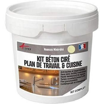 Kit de Hormigón Pulido para Cocina y Encimera - Crema Marfil - 5 m² (en 2 capas) - ARCANE INDUSTRIES